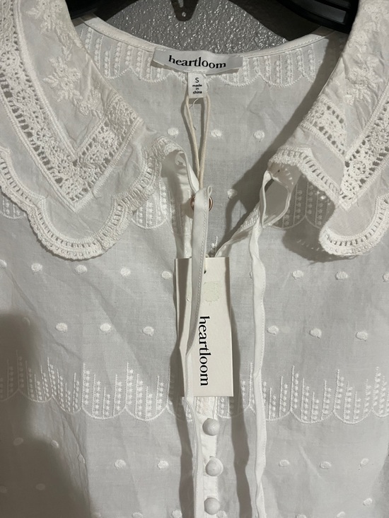 Heartloom Ivory Puff-Sleeve Seraphine Top NWT size Small - Picture 5 of 5